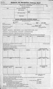 "Traffic employees accident report"