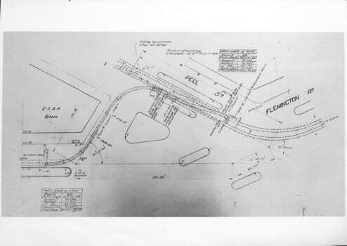Set of three track drawings 