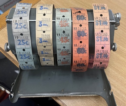 Ultimate Ticket Machine - MMTB No. 9 showing Sydney bus tickets