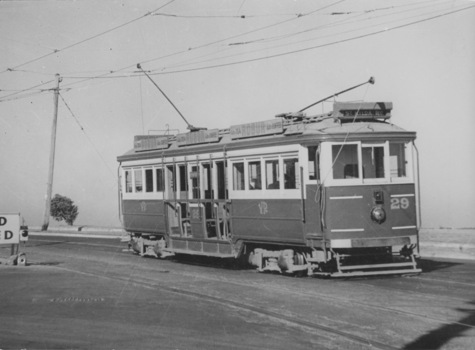 VR tram 29 at Brighton Beach Baths terminus