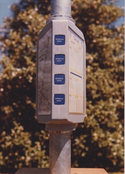 Route timetable on pole