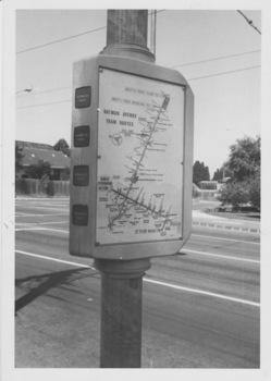 Route map on pole