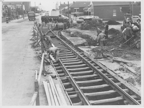 Track laying Nicholson St and Holden St