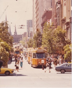 Z2 class 111 and several other Z-Z2 trams in Bourke St Mall