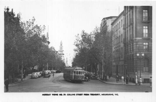 "Collins Street Melbourne from Treasury, Melbourne Vic."