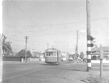 Tram 678 crossing Geelong Road Footscray