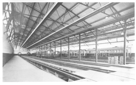 Glen Huntly tram depot interior