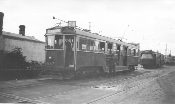 Trams 657 and 611 Camberwell Depot