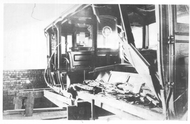 Tram 65 after collision with the Deepdene Dasher