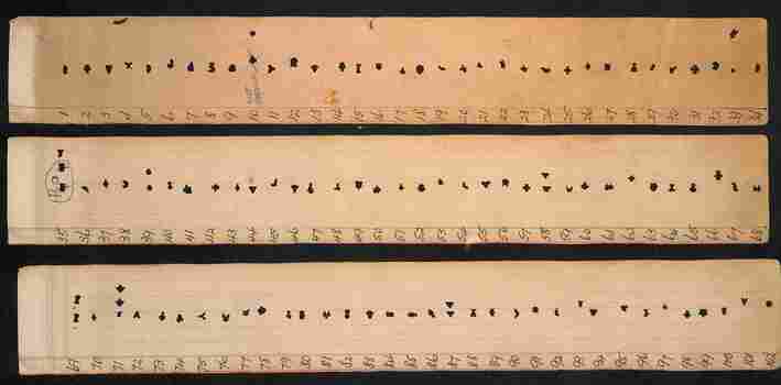Essendon Depot - ticket punch marks = set 2 of 2, part 1