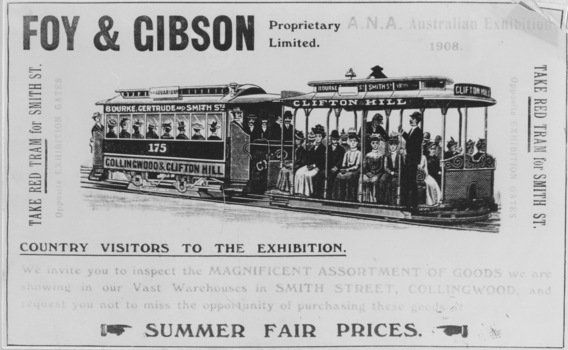 Reproduction of Foy & Gibson advertisement