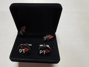 Accessory - Set of PTV Cuff links and tie clips, Public Transport Victoria (PTV), early 2020s