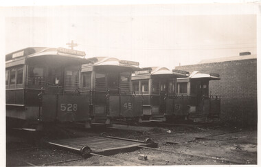 Photograph - Clifton Hill depot - trailers, Frank Shennen, 26/2/1941