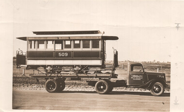 Photograph - Cable tram 509 on truck, 1935