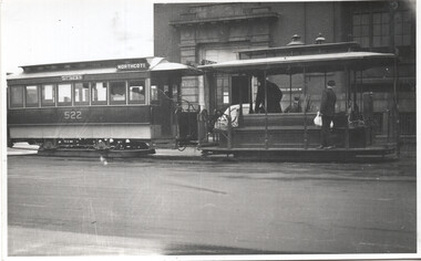 Photograph - Cable Tram 522 Bourke St terminus, c1940