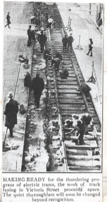Newspaper clipping - Victoria St Richmond conversion