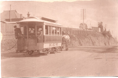 Kew Horse tram - Barkers  Road cutting