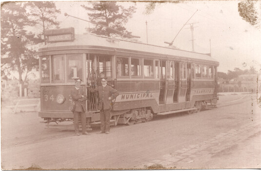 PMTT tram 34 at Malvern Burke Road terminus.