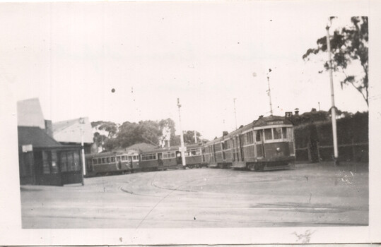 Hawthorn Tram Depot parked trams