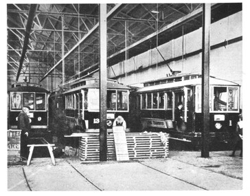Assembling tram at PMTT Malvern Depot