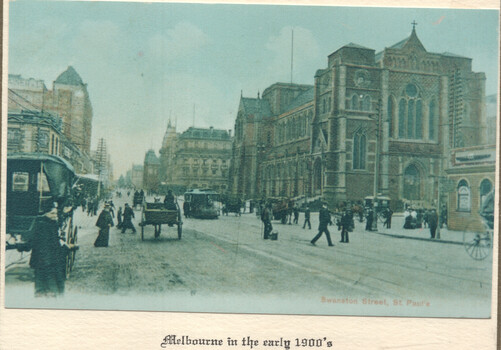 Greetings card - St Pauls Cathedral cable trams