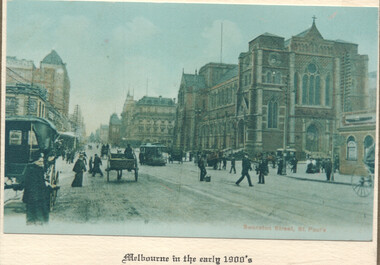 Greetings card - St Pauls Cathedral cable trams