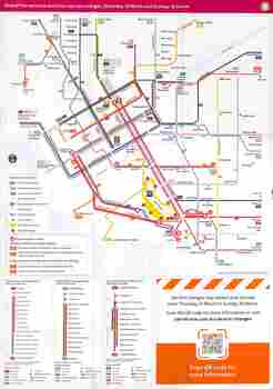 "Extra trams to get you to the track!"