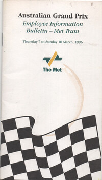 "Employee Information 1996 Australia Formula 1 Grand Prix"