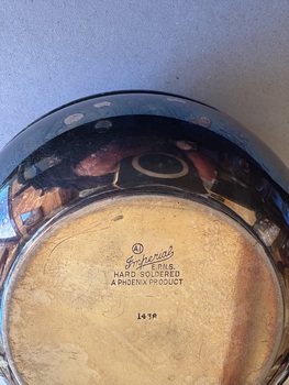Engraved silver tea pot - makers marks