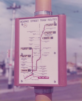 Tram stop route map