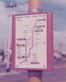 Tram stop route map