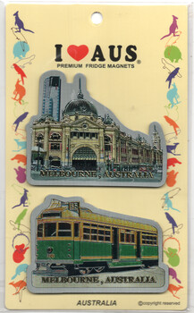 "Fridge magnet - I Luv Aus"