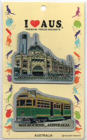 "Fridge magnet - I Luv Aus"