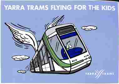 "Yarra Trams flying for the kids"