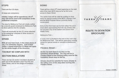 "Route 70 Deviation Brochure"
