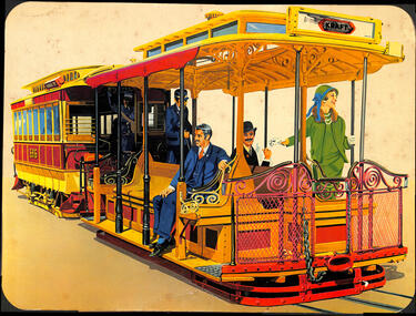 Kraft cable tram place mat