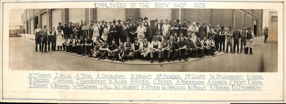 Preston Workshops - Body Shop employees.