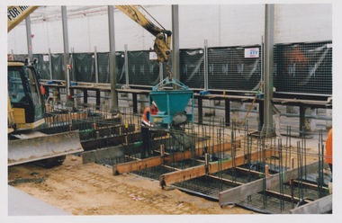 Track construction inside Southbank Depot shed