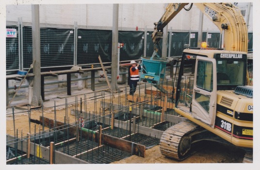 Track construction inside Southbank Depot shed