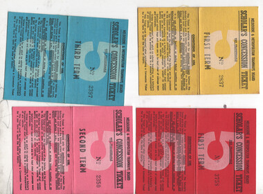 Set of four Scholar's Concession Tickets