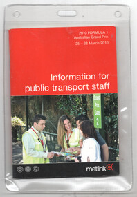 "Information for public transport staff - 2010 Formula 1 Australian Grand Prix",