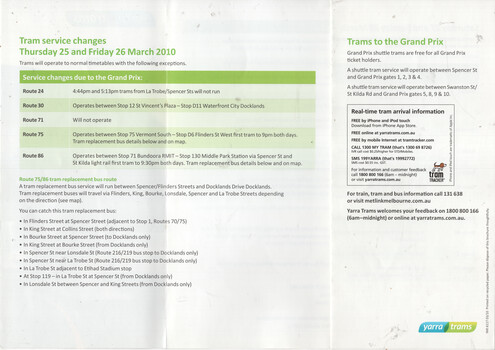 "Tram service changes" - Grand Prix - part 2