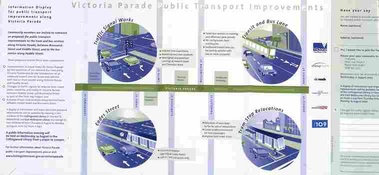 "Victoria Parade Public Transport improvements"