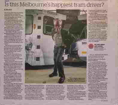 "Is this Melbourne's happiest tram driver"