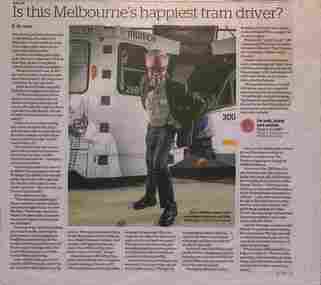 "Is this Melbourne's happiest tram driver"