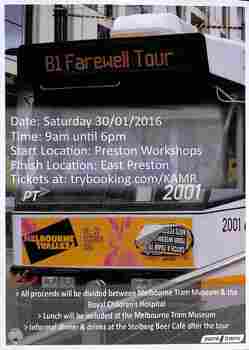 "B1 Tram 2001 Farewell tour" - tour advice