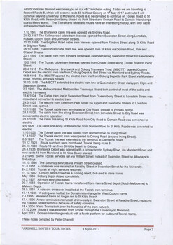 Route 8 tour notes and history sheet.