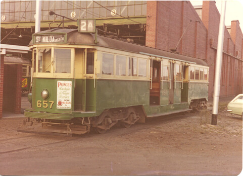 Tram W3 657 at Brunswick Depot