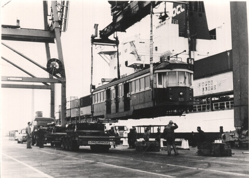 Arrival of tram 520 in London 1