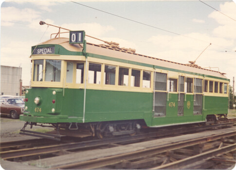 W2 tram 474 after an 01 overhaul in 12/1973.